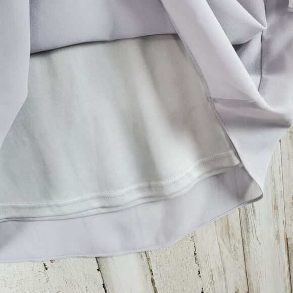 ACEVOG Scoop Neck Blouse Top Light Gray Size Medium - Picture 7 of 10